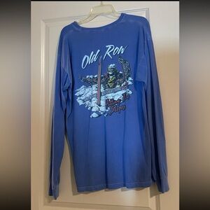Old row men's blue long sleeve T shirt